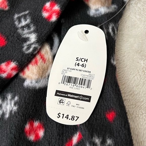 🆕🎄 2 piece matching Sleepwear Set Holiday Cocoa Top & Pants SMALL NWT - Picture 9 of 9